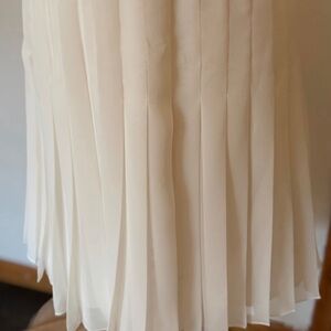 Pearson Light Cream Pleated A-Line Skirt